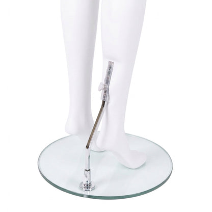 Essentials Female Matt White Semi-Abstract Mannequin - Eco-Friendly Plastic