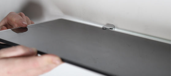 1. Position the Shelf onto the Clips