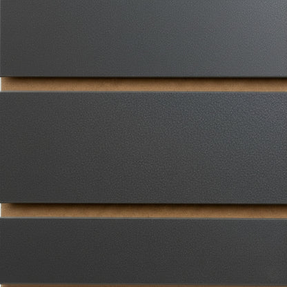 Graphite Grey Slatwall Panel - 100mm Centres - 18mm MDF
