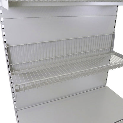 Silver Wire Basket & Brackets for Retail Shelving Units