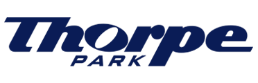 Thorpe Park logo in blue text on a white background
