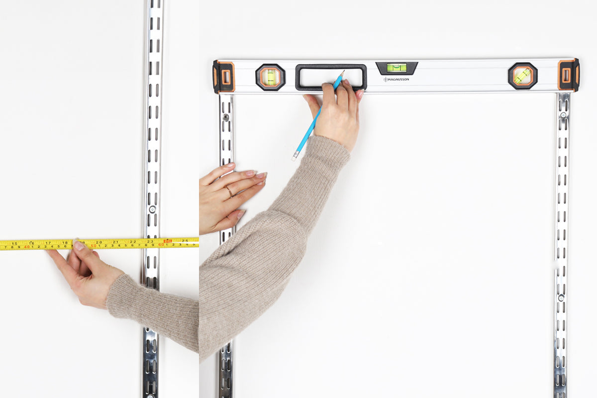 4. Measure & mark the other Upright(s) level