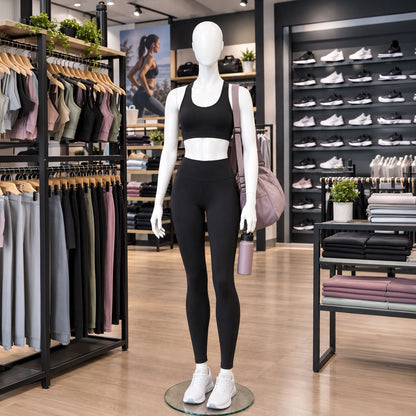 Essentials Female Matt White Semi-Abstract Mannequin - Eco-Friendly Plastic