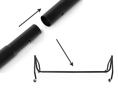 2. Connecting the Base Bars (if in two sections)