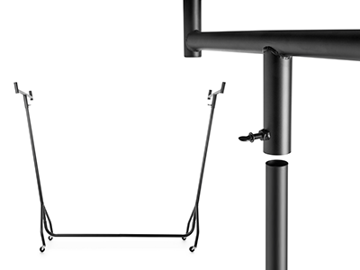 Fit the double parallel rail brackets to the Uprights