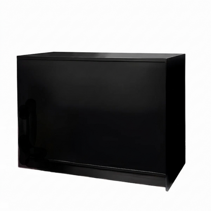 Aura Black Shop Counter with Storage