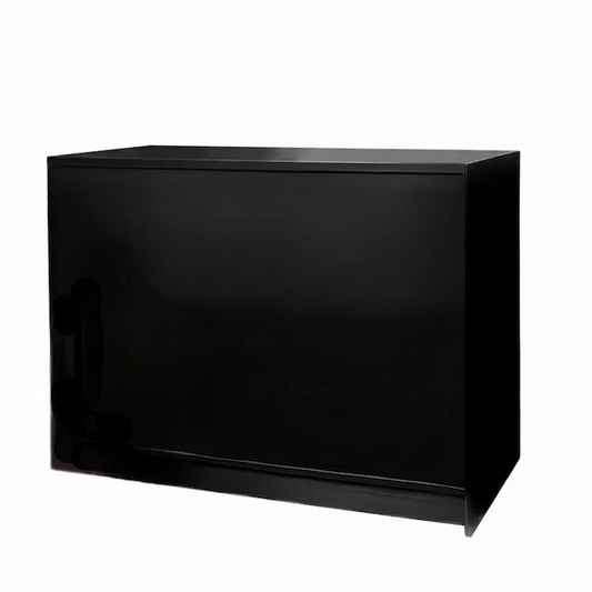 Aura Black Shop Counter with Storage