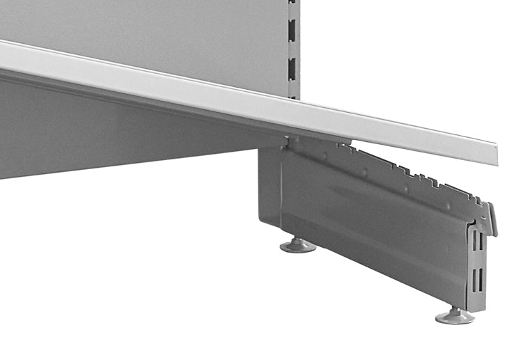 5. Fit the base shelf onto the legs - fit the kick plinth <em>first</em> if available. See step 10.