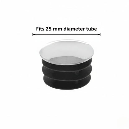Chrome Plug-in End for 25mm Dia. Chrome Tube Rail