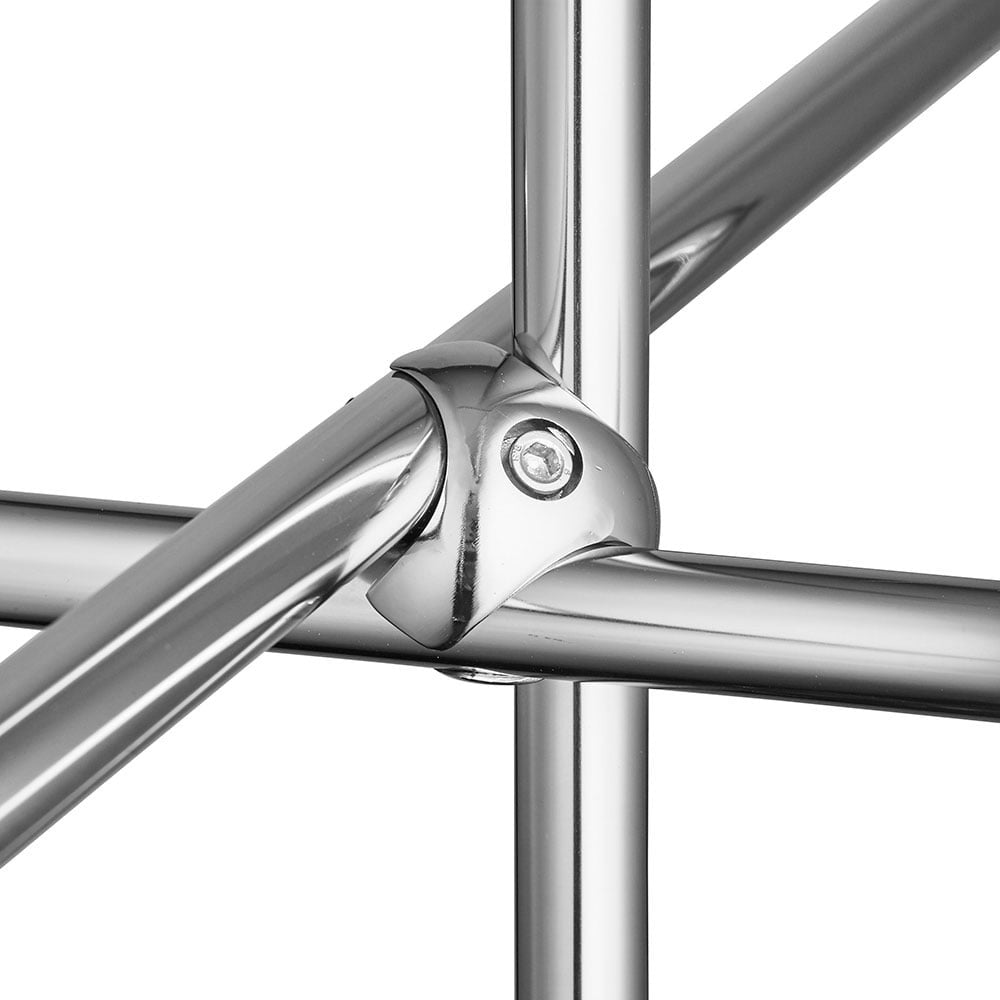 Chrome 3-Way Circular Clamp Fitting for 25mm Dia. Chrome Tube Rail