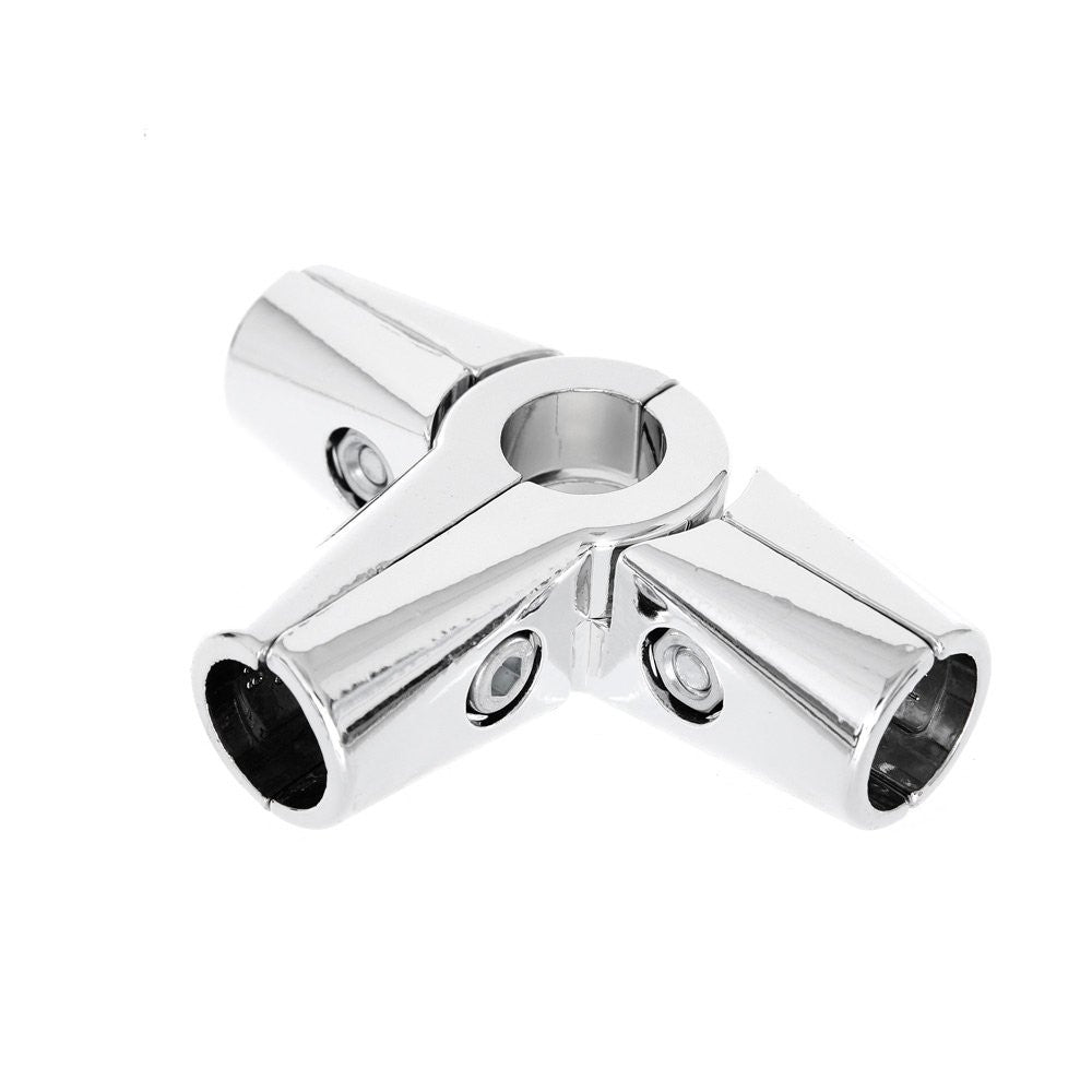 Chrome 5-Way Adjustable Clamp Fitting for 25mm Dia. Chrome Tube Rail