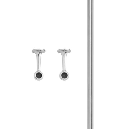 1m Suspended Chrome Tube Hanging Rail with 2 Support Arms