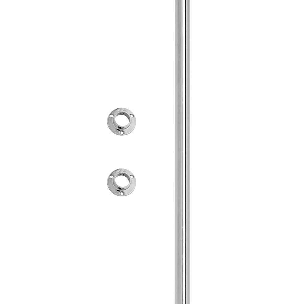 1m Alcove Chrome Tube Hanging Clothes Rail