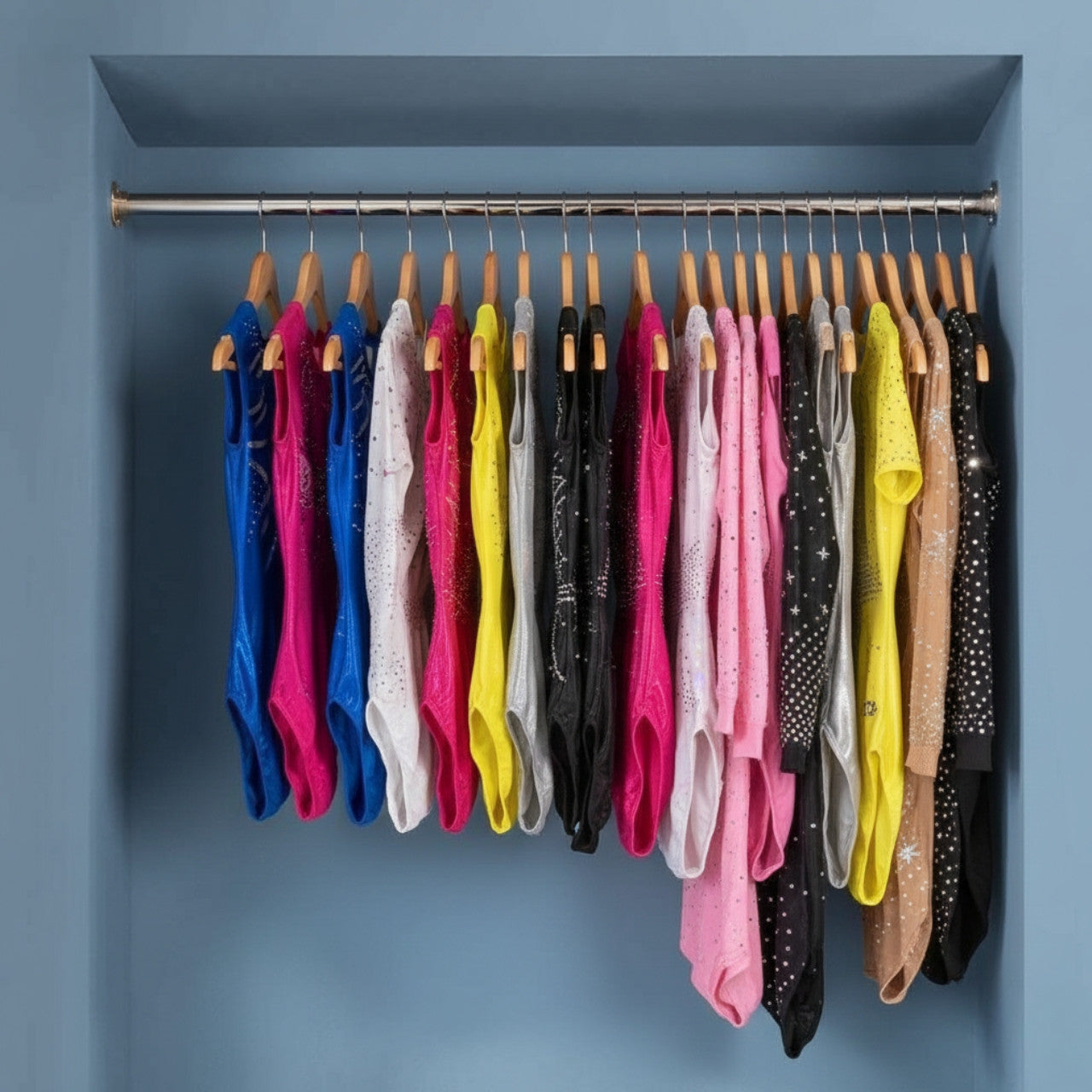 1m Alcove Chrome Tube Hanging Clothes Rail