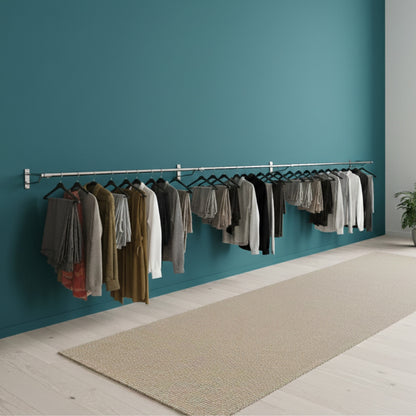 3m Heavy Duty Wall-Mounted Hanging Clothes Rail
