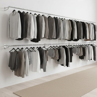 3m Heavy Duty Wall-Mounted Hanging Clothes Rail