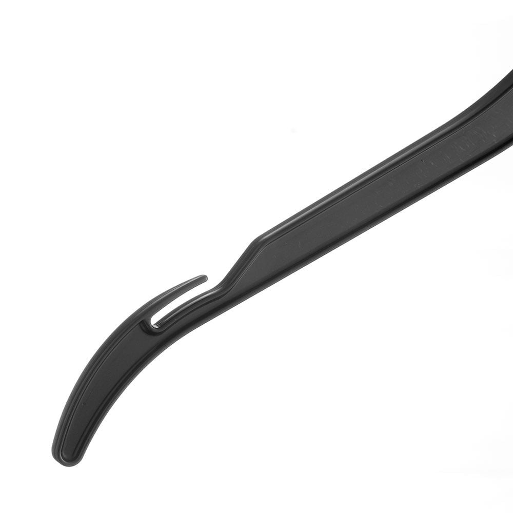 Black Plastic Hangers with Oval label Area and Shoulder Notches - 41cm