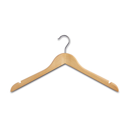 Wooden Shirt Hangers with Shoulder Notches - 45 cm