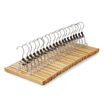 Wooden Trouser/Skirt Clamp Hanger with Velvet Liner - 25 cm