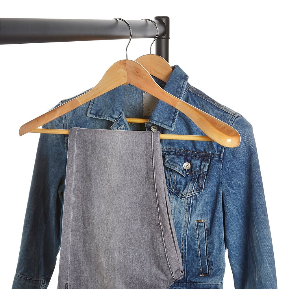 Wooden Hangers with Broad Shoulders - 45 cm