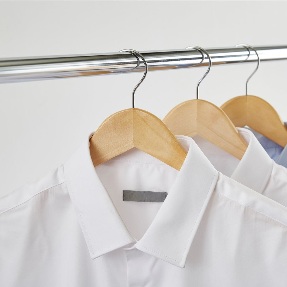 Wooden Flat Profile Hangers with Shoulder Notches - 45cm