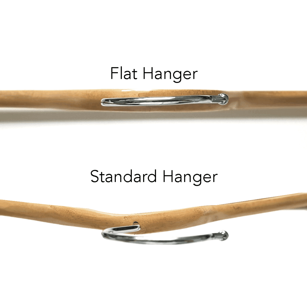 Wooden Flat Profile Hangers with Shoulder Notches - 45cm