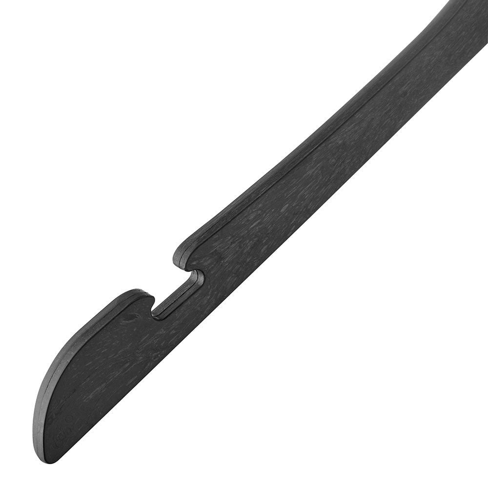 Matt Black Eco Plastic Hangers with Shoulder Notches - 43 cm