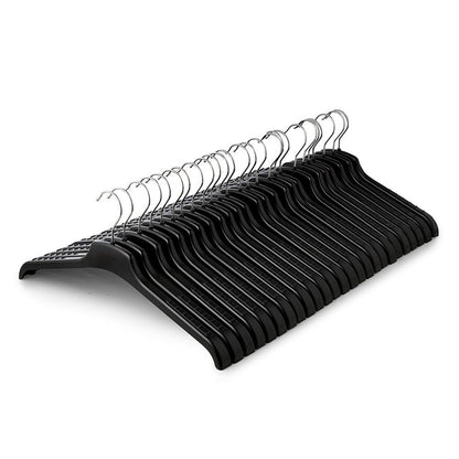 Black Plastic Knitwear Hangers with Textured Arms - 42 cm