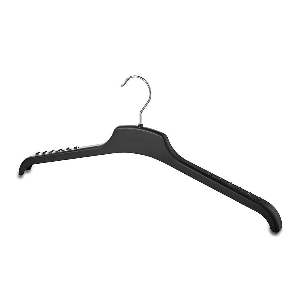 Black Plastic Knitwear Hangers with Textured Arms - 42 cm