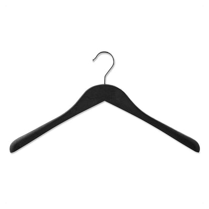 Matt Black Eco Plastic Hangers with Broad Shoulders - 44cm