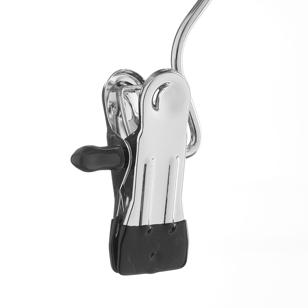 Pack of Chrome Metal Non-Slip Single Clip Hangers