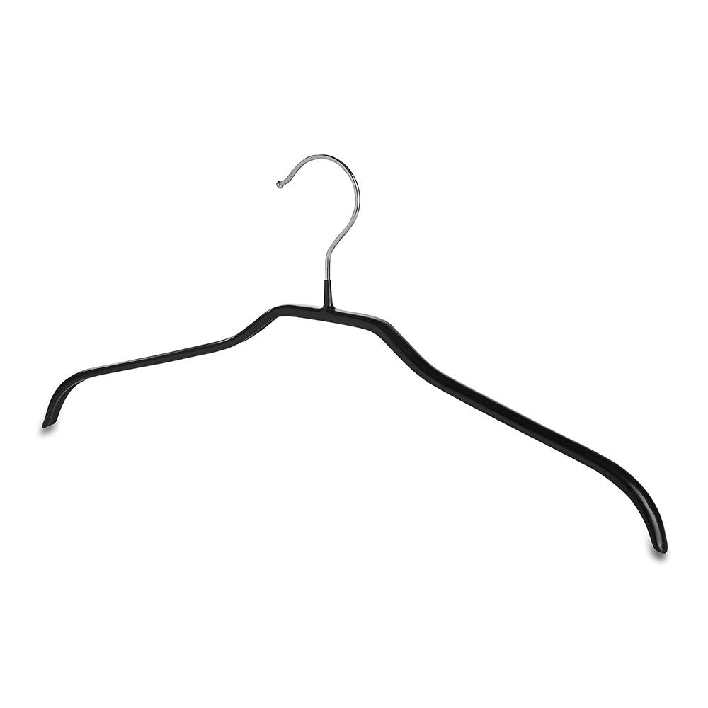Black Non-Slip Coated Metal Knitwear Hangers - 42 cm