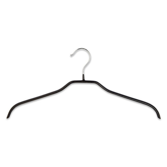 Black Non-Slip Coated Metal Knitwear Hangers - 42 cm