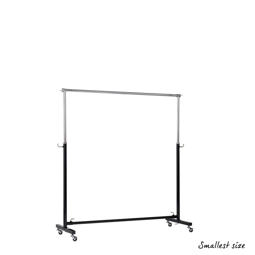 Black & Chrome Adjustable Clothes Rail