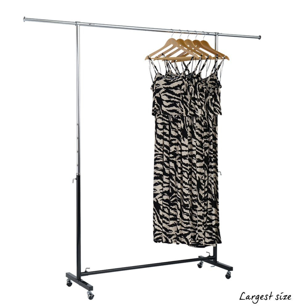 Black & Chrome Adjustable Clothes Rail