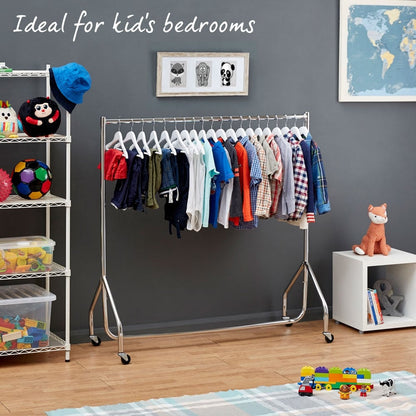 Children's Chrome 4ft Wide Heavy-Duty Clothes Rail