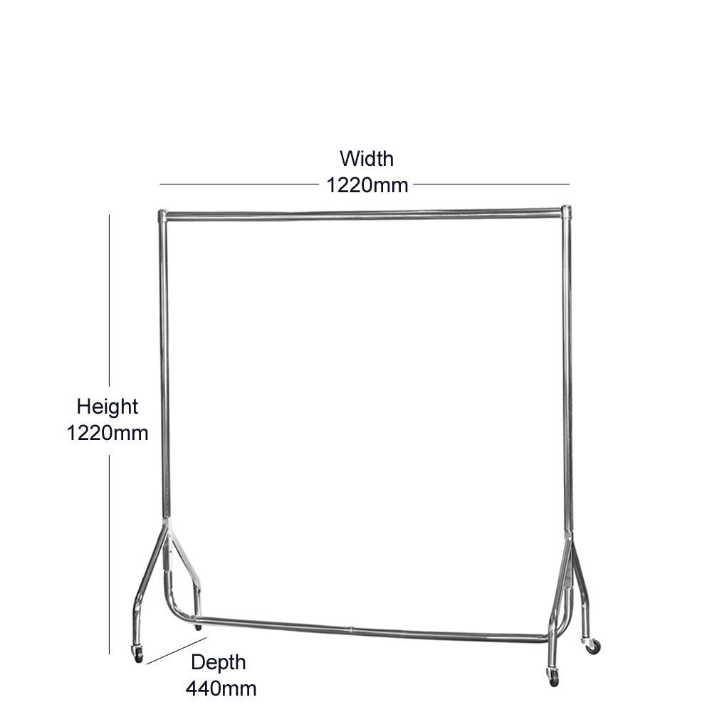 Children's Chrome 4ft Wide Heavy-Duty Clothes Rail