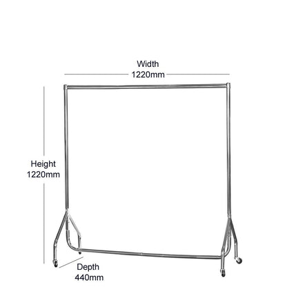 Children's Chrome 4ft Wide Heavy-Duty Clothes Rail
