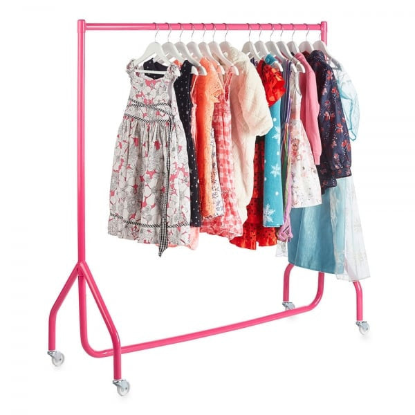 Children's Pink 4ft Wide Heavy-Duty Clothes Rail