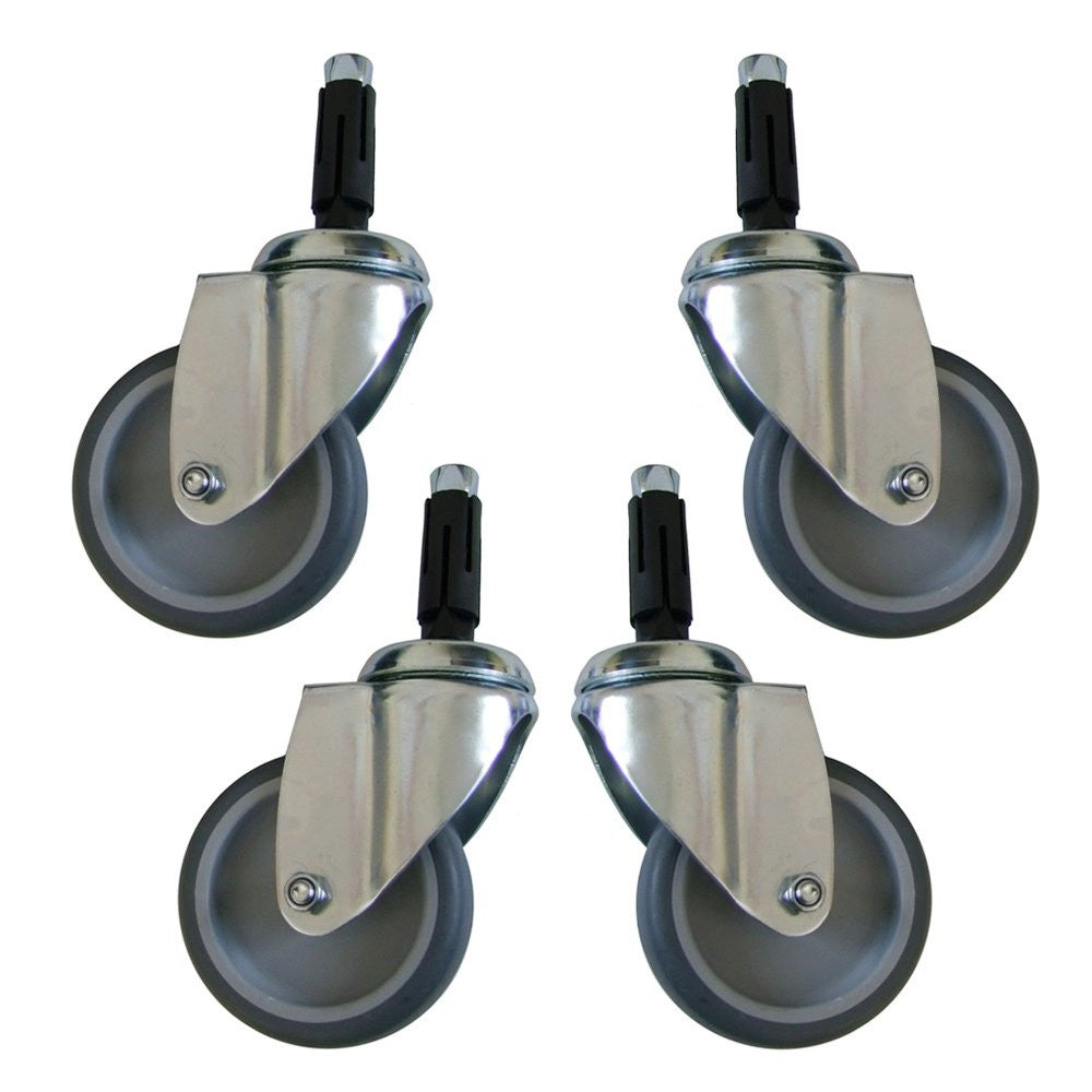 Heavy Duty Wheels For Reinforced Heavy Duty Clothes Rail - Set of 4 Unbraked Wheels