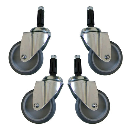 Heavy Duty Wheels For Reinforced Heavy Duty Clothes Rail - Set of 4 Unbraked Wheels