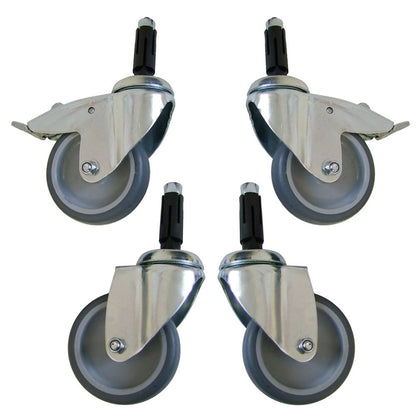 Heavy Duty Wheels For Reinforced Heavy Duty  Clothes Rail - 2 Braked, 2 Unbraked
