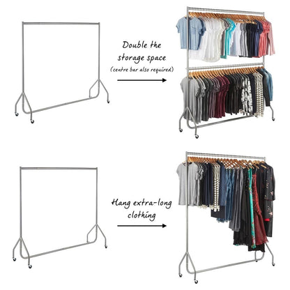 18inch Silver Height Extensions For Heavy-Duty Clothes Rail