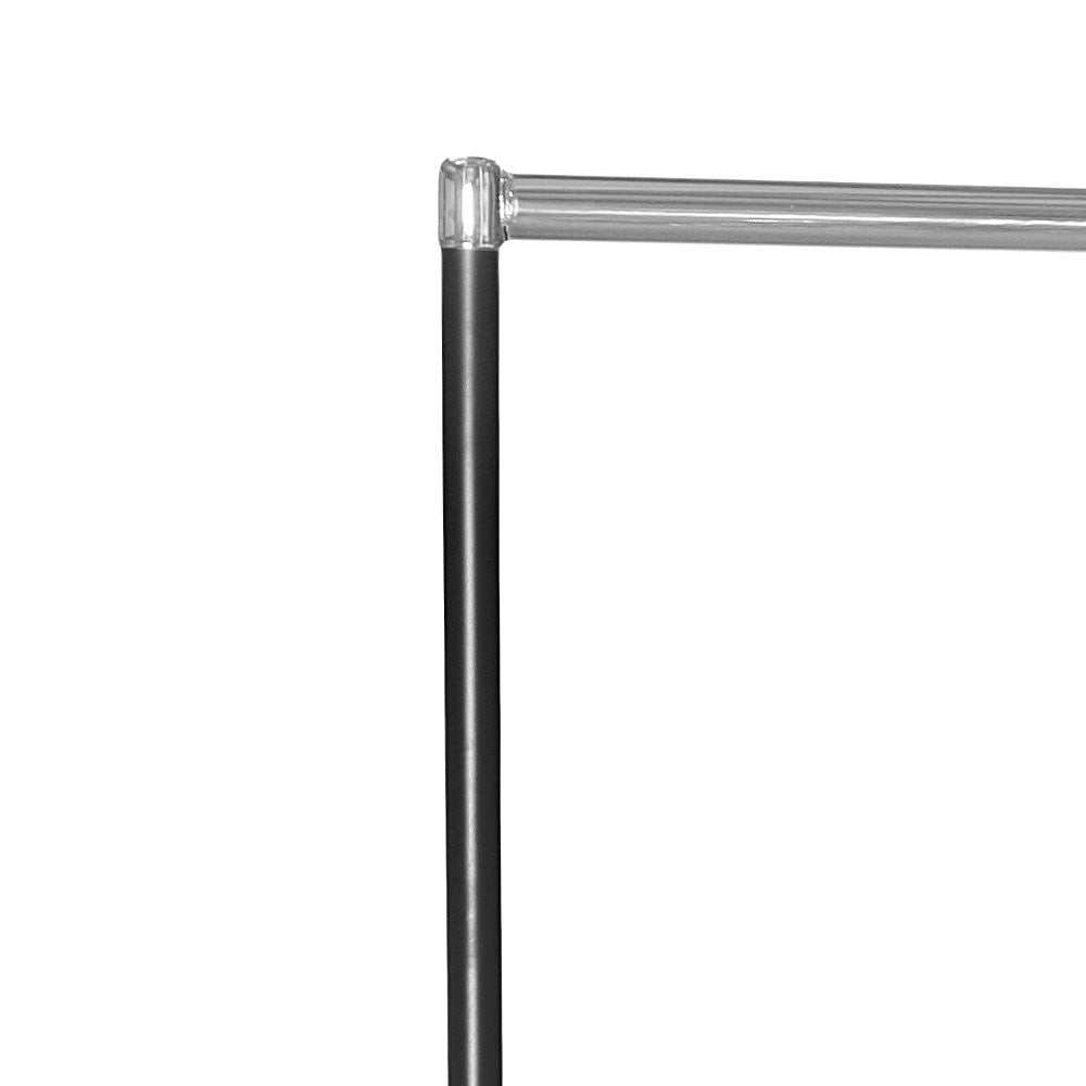 Black & Chrome Heavy-Duty Clothes Rail