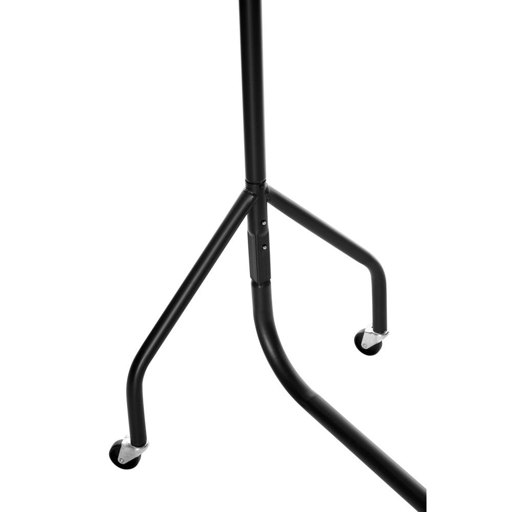 Black & Chrome Heavy-Duty Clothes Rail