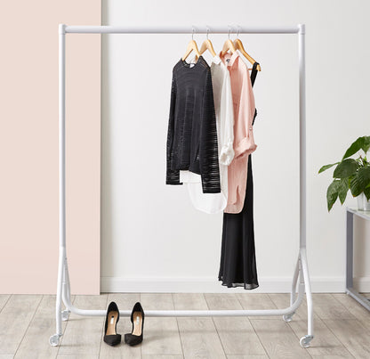 Gloss White Heavy-Duty Clothes Rail