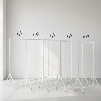 Gloss White Heavy-Duty Clothes Rail