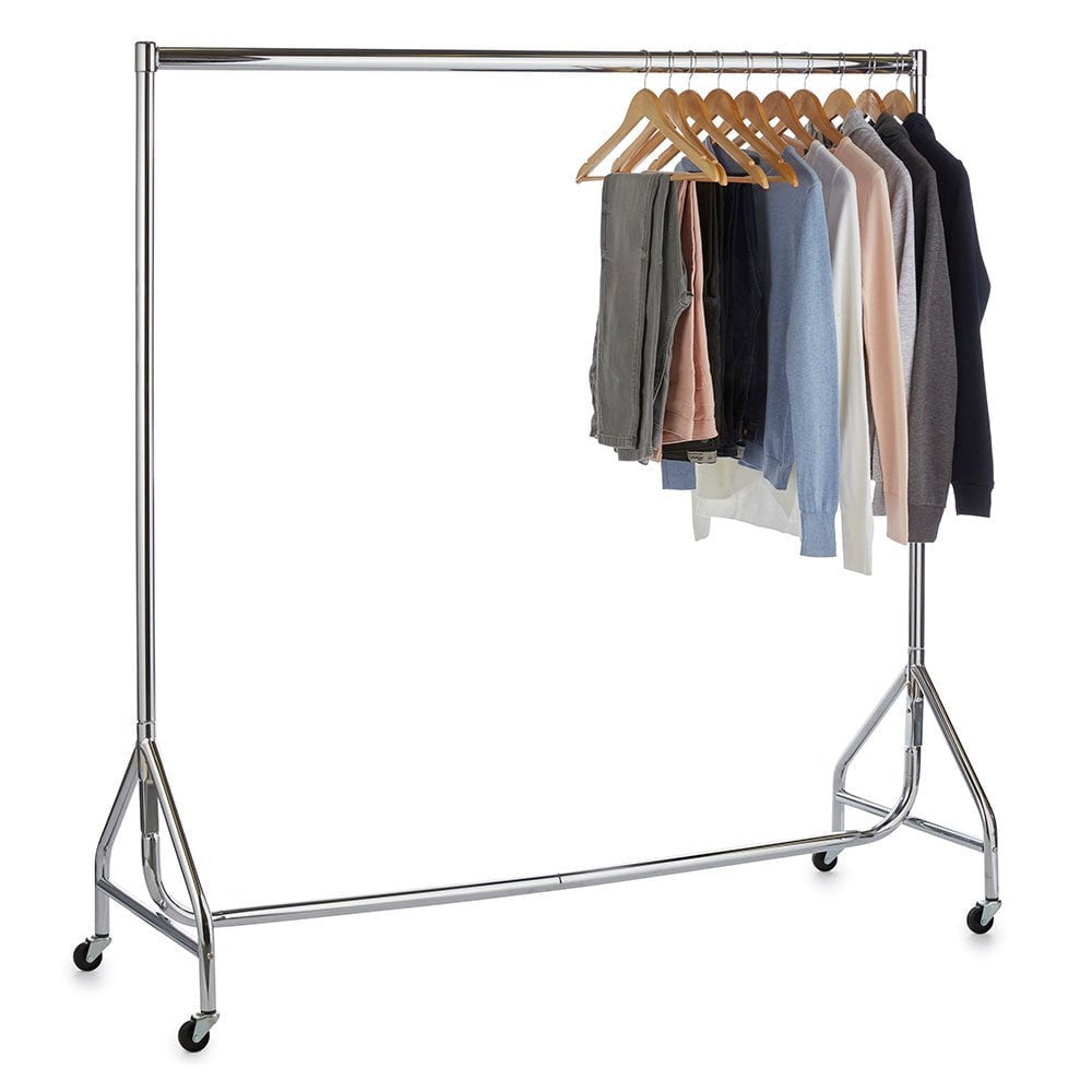 Reinforced Chrome Heavy-Duty Clothes Rail