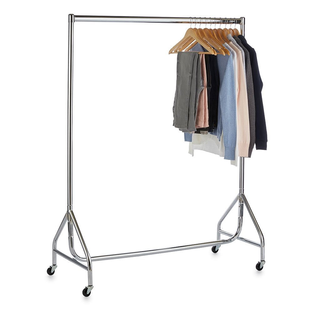 Reinforced Chrome Heavy-Duty Clothes Rail