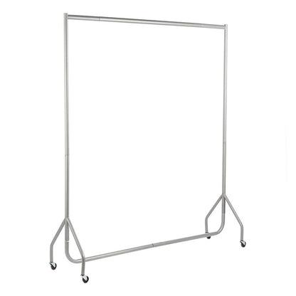 Tall Silver Heavy-Duty Clothes Rail